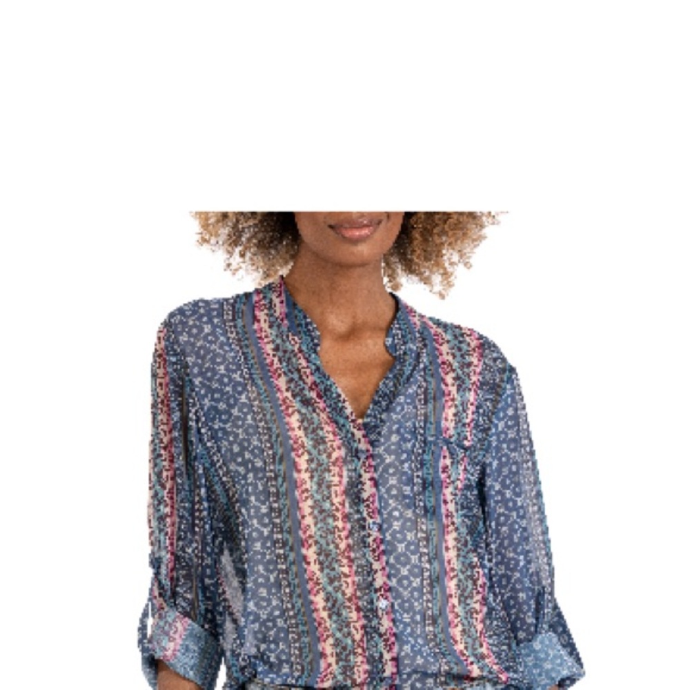 KUT from the Kloth Jasmine Chiffon button up Women's Top